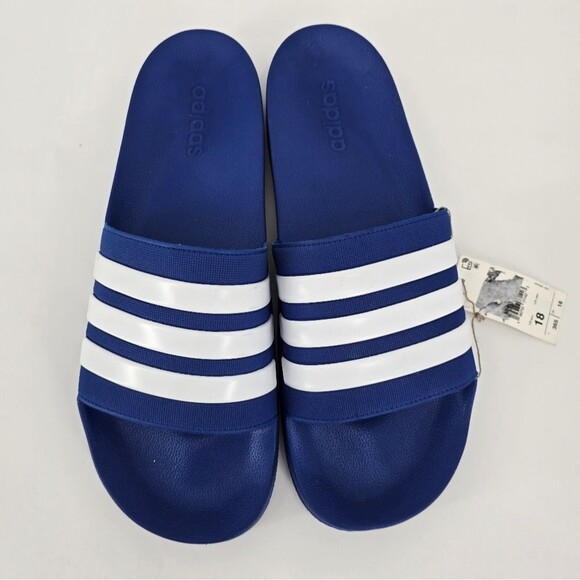 Adidas Adilette Royal Blue Slide Sandals Size 18 - Picture 6 of 6